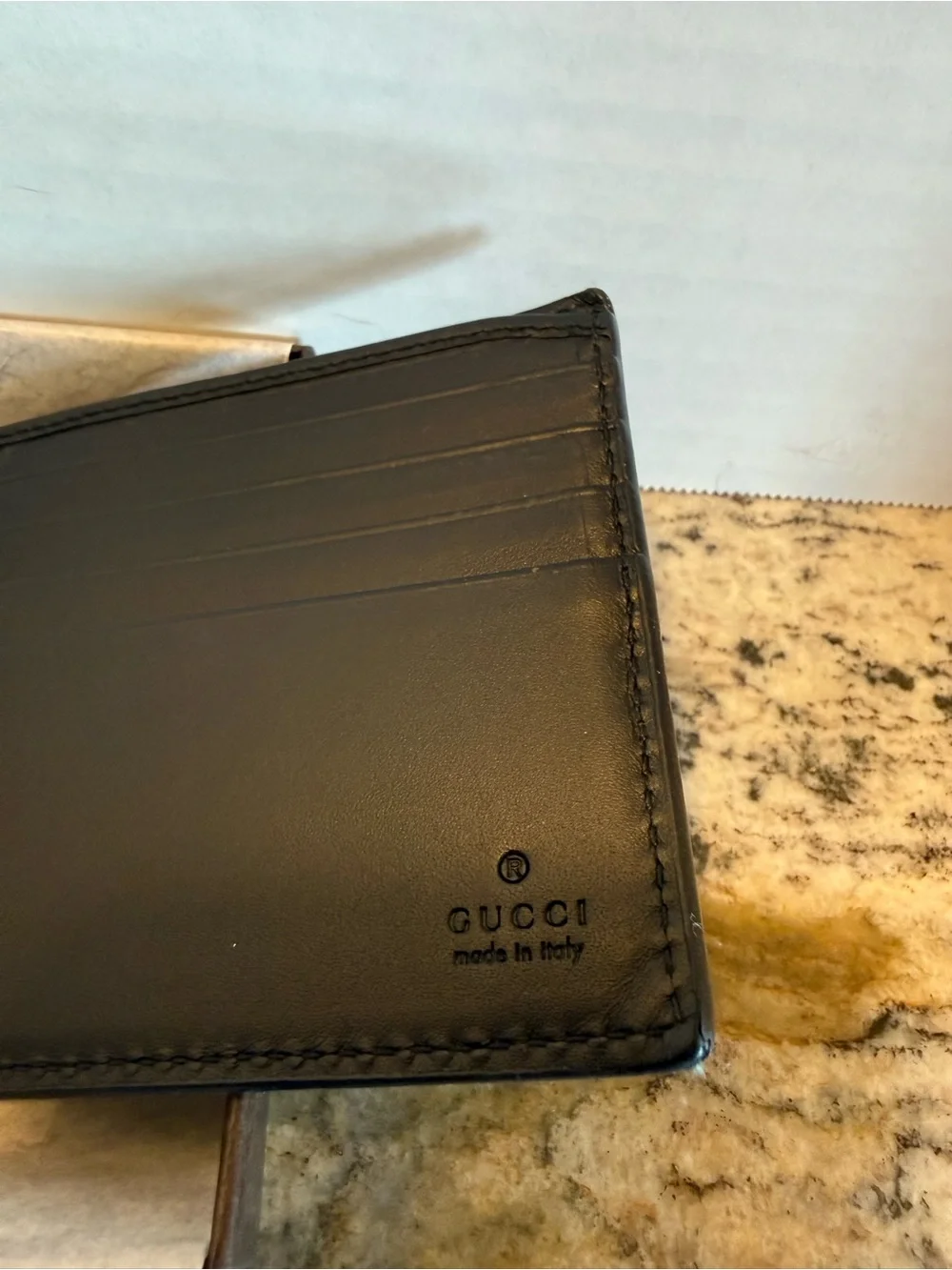 Gucci Black GG Supreme Canvas Wallet with Red & White Snake